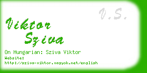 viktor sziva business card